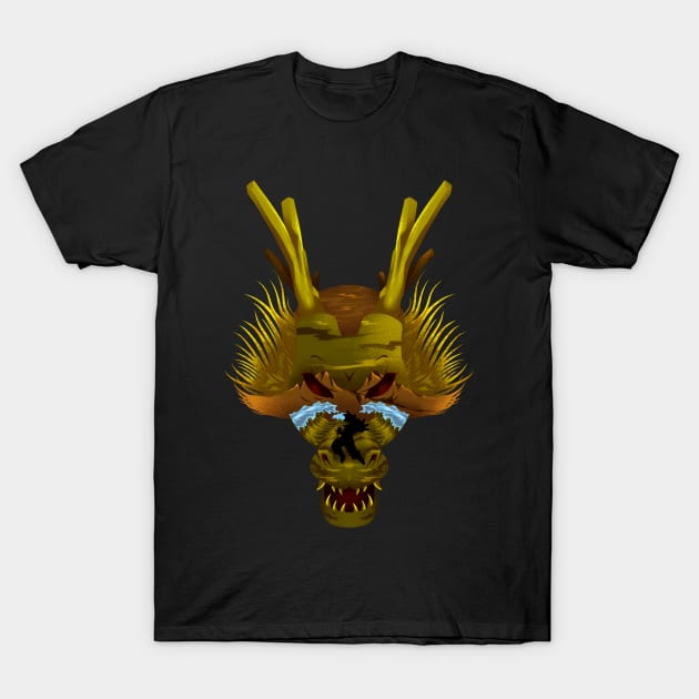 Dragon's Head (Shenron) Illustration T-Shirt by namanyastudios